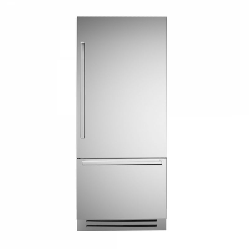 Refrigerador Bertazzoni MASREF90PIXR Inox Master 90 cm, 596 litros, com portas inox e Ice Maker. Abert LD