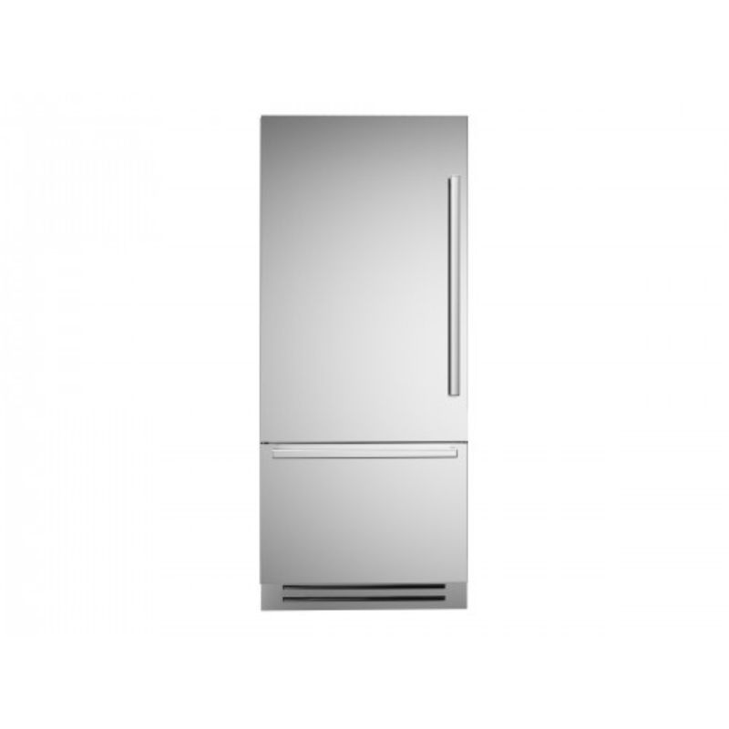 Refrigerador Bertazzoni PROREF90PIXL Inox Professional 90 cm, 596 litros, com portas inox e Ice Maker. Abert LE