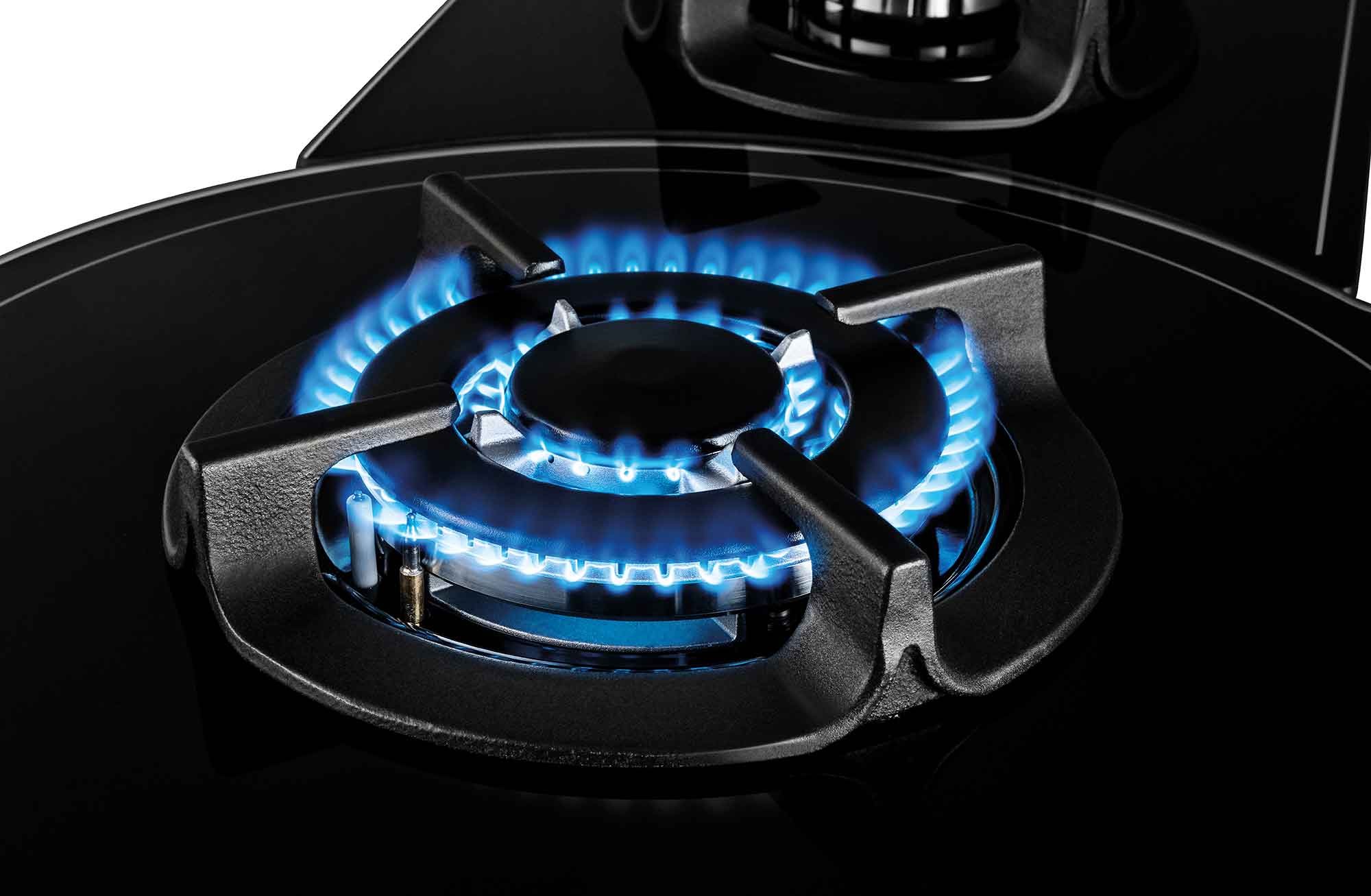 Cooktop Gás Tecno Original THV100 Rota adapta a forma da sua bancada, em ângulos de 90° a 270°. Proporciona melhor aproveitamento dos espaços devido a sua versatilidade de instalação.