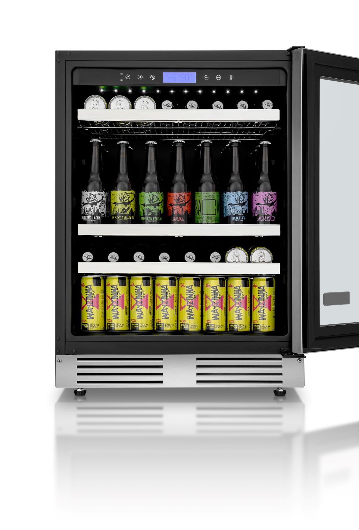 Cervejeira Tecno Professional TR14CVDD de 60 cm em inox escovado.