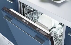 Lava-louças de embutir com porta e rodapé para revestir TECNO TD14 WP