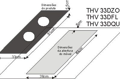 COOKTOP A GÁS TECNO THV33DFL3