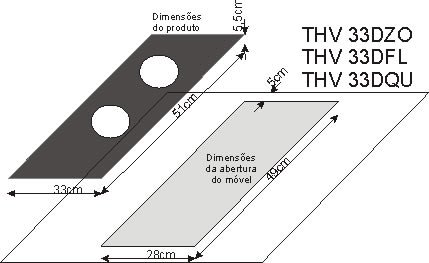 COOKTOP A GÁS TECNO THV33DFL3