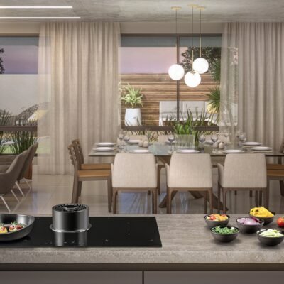 cooktop_a_indu_o_tecno_thvi90dh_solu_o_est_tica COOKTOP A INDUÇÃO COM COIFA RETRÁTIL TECNO THVI90DH