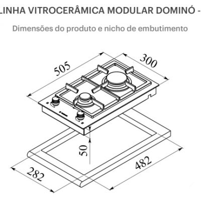 Cooktop Domino Tecno Original THV30TWIN