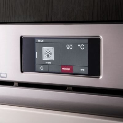 forno_bertazzoni_f457pro_mwtx_painel_close FORNO COMB. COM MICRO-ONDAS BERTAZZONI F457PRO MWTX