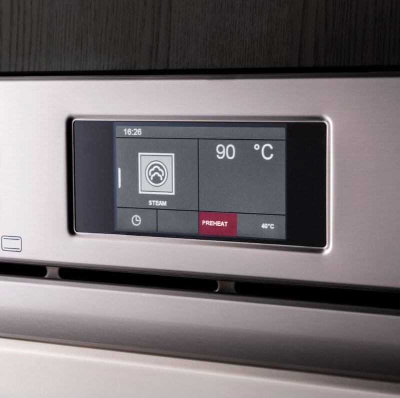 forno_bertazzoni_f457pro_mwtx_painel_close FORNO COMB. COM MICRO-ONDAS BERTAZZONI F457PRO MWTX