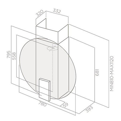 Coifa de Parede Elica Space Black EDS