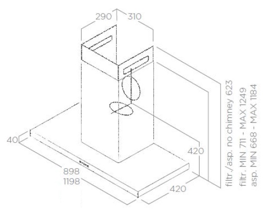 medidas_coifas_de_parede_tecno_tcp12_e_tcp09 Coifa Tecno Professional Tcp09p