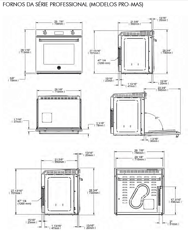 FORNO BERTAZZONI PROFESSIONAL F6011 PROPTX