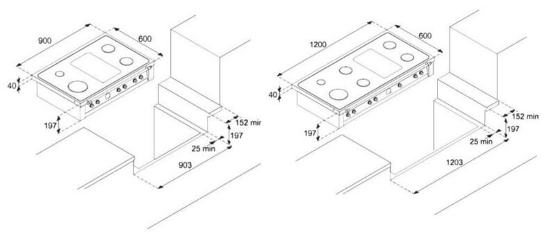 medidas_e_nicho_de_embutimento_rangetops_lofra_dolcevita_2_2 RANGETOP LOFRA DOLCEVITA TRS126/5C