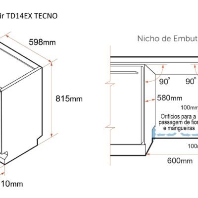 LAVA-LOUÇAS DE REVESTIR TECNO TD14WP