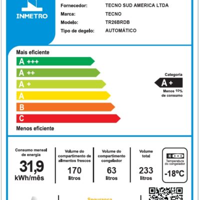 Refrigerador para revestir de embutir TECNO Original TR26 BRDB