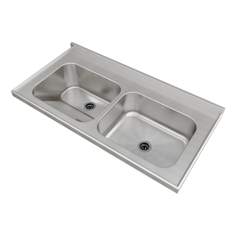 Tampo Lavanderia com Área Rebaixada, Tanque e Cuba Molho | Cevimar