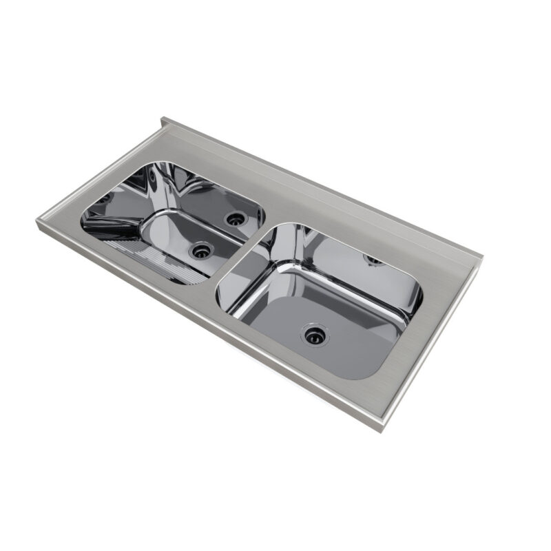 Tampo Lavanderia com Área Rebaixada, Tanque e Cuba Molho | Cevimar