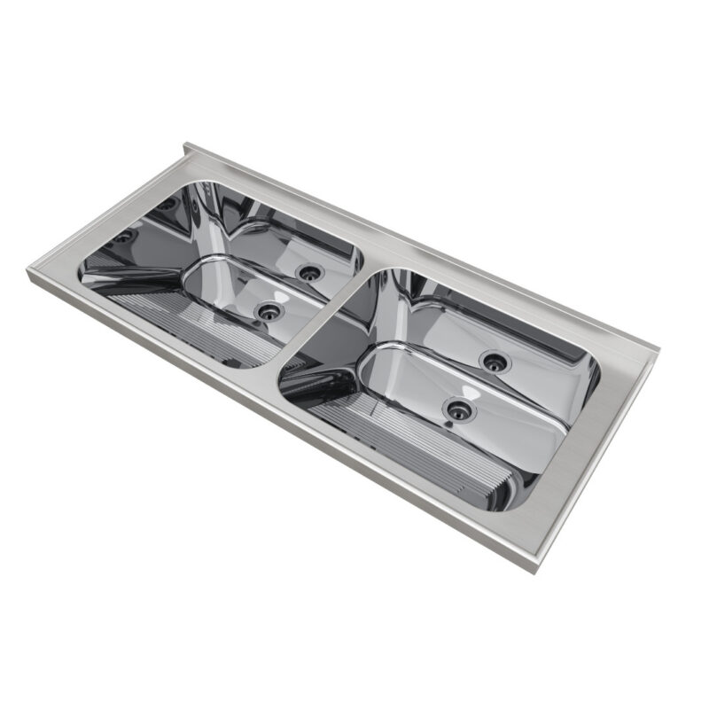 Tampo de Lavanderia com Área Rebaixada e Tanque Duplo TL CT-60 TD