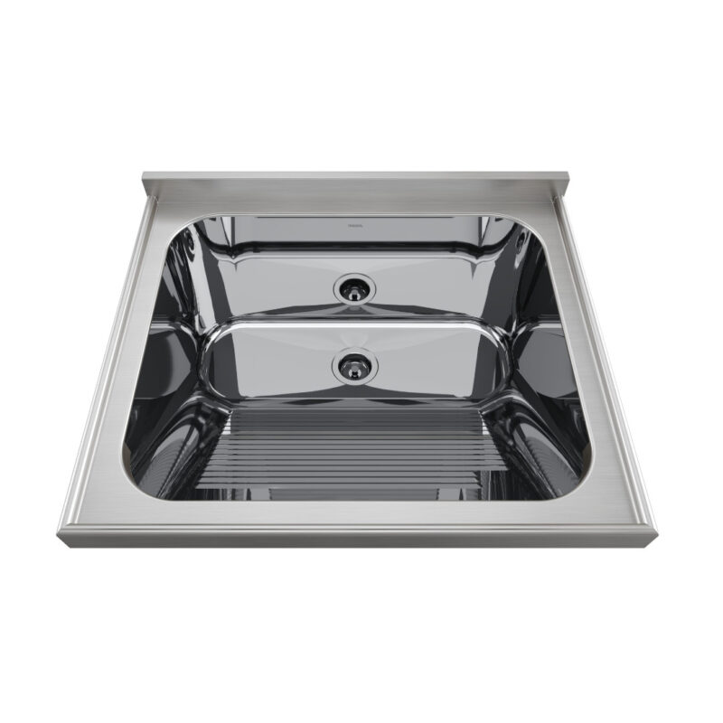 Tampo Lavanderia com Área Rebaixada e Tanque - Escovado