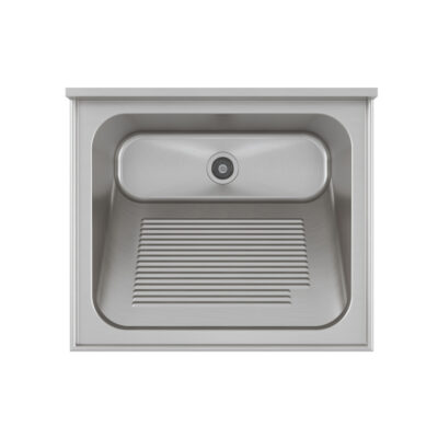 Tampo Lavanderia com Área Rebaixada e Tanque - Escovado