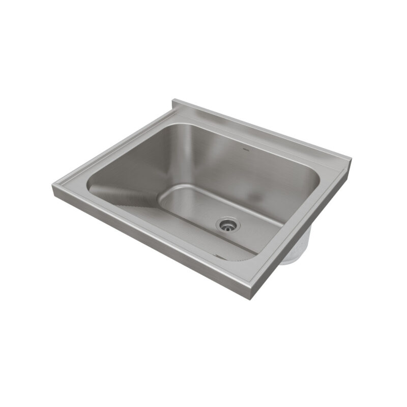 Tampo Lavanderia com Área Rebaixada e Tanque - Escovado